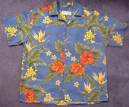 This is an Magic Madgie Original Aloha Shirt with an engineered pocket - Click Here for Larger Image