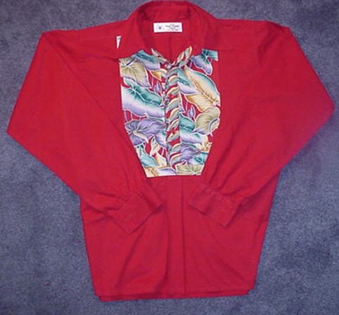 Victorian Style Long-Sleeve Pull-Over Shirt with a Aloha Bib - Click Here for Larger Image